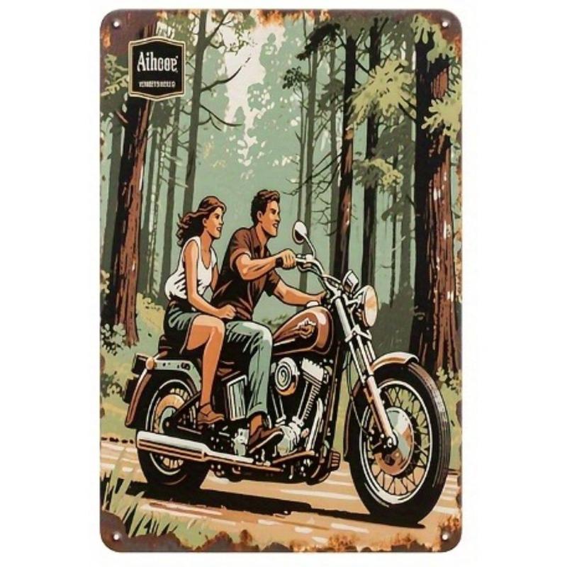 Pin-Up Girl Metal Sign, Retro Wall Art Decor