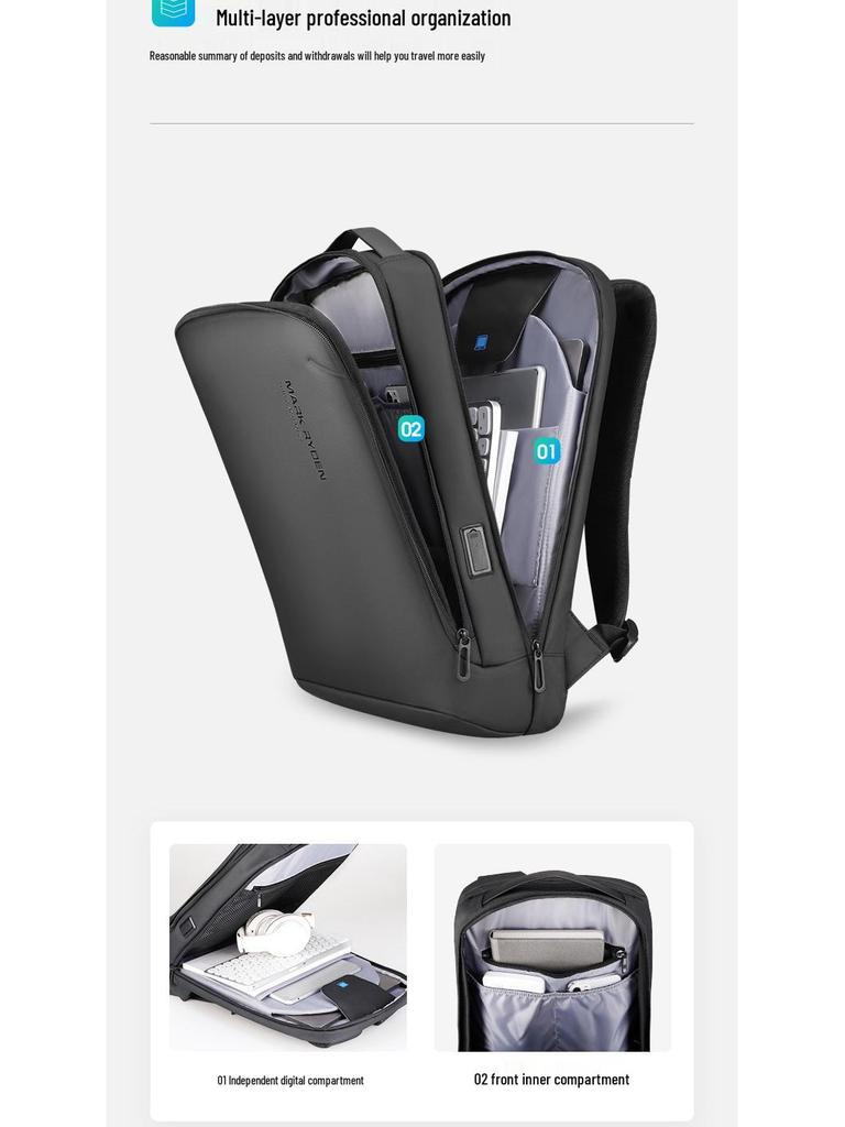 Mark Ryden Water-resistant Men's Business Laptop Backpack