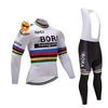 Set Maglia da Ciclismo in Pile da Uomo Invernale Termico Manica Lunga Abbigliamento da Bici per Ciclismo con Clima Freddo