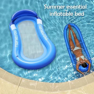 1pc Inflatable Folding Bed, Beach Sports Floating Lounger, Suitable For Water Fun, Pool Party