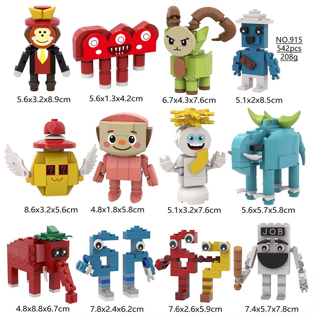 NEW Tung Tung Sahur Brainrot Animals Building Blocks Tralalelo Tralala Shark Bricks Toy Collectible Xmas Birthday Gift