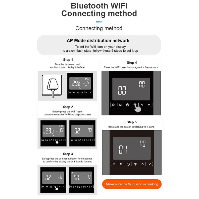 Smart-Tuya WLAN Thermostat für Fußbodenheizung Heizkörper Warmwasserheizung Digital-Controller Programmierbarer Thermostat