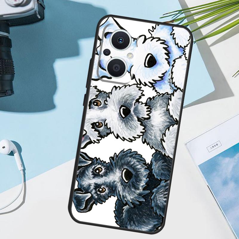 Miniature Schnauzer dog art Cover For OPPO Reno 7 8 Lite 10 12 13 14 Pro 11 F 12F 13F 14F OPPO Find X8 X5 X6 X9 Pro Case