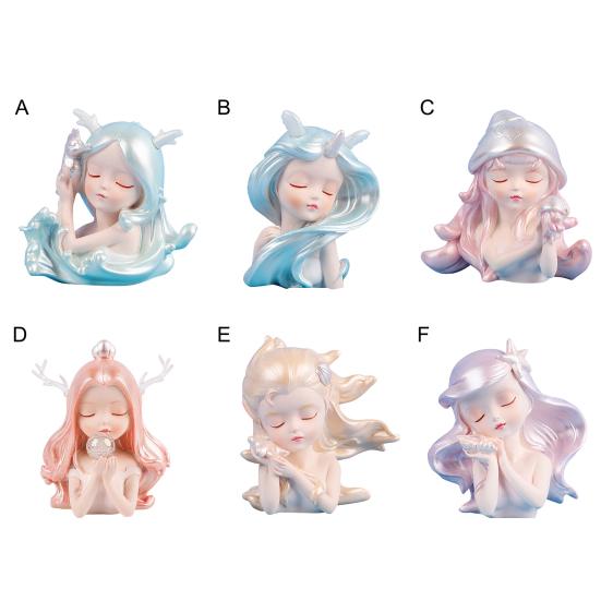 Mermaid Sculpture Anti-rust Delicate 6 Styles Fashionable Multi-purpose Figurine for Students