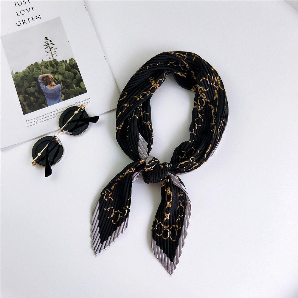 Decorative Simple Texture Silk Scarf Women'S New Style Spring And Autumn Summer Fashion Versatile Headscarf Work Scarf