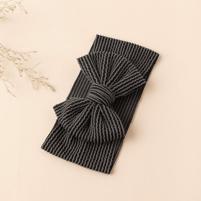 Solid Color Bowknot Baby Headband Sweet Headwear Kids Girls Boutique Elastic Protect Turban Headand Baby Hair Style Accessories