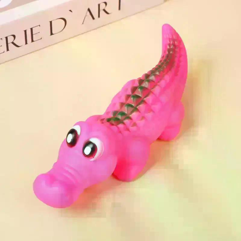 Squeaky Rubber Crocodile Dog Toy – Durable Chew & Play Pet Toy For Dogs,Fun Animal Design For Interactive Games