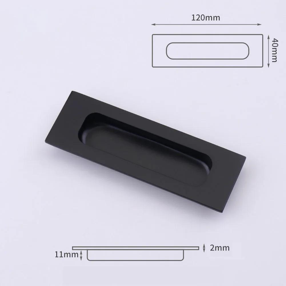 New High Quality Handle Door Knobs Stainless Steel Invisible Cabinet Square Wardrobe 4mm Screw Flush Pull Door