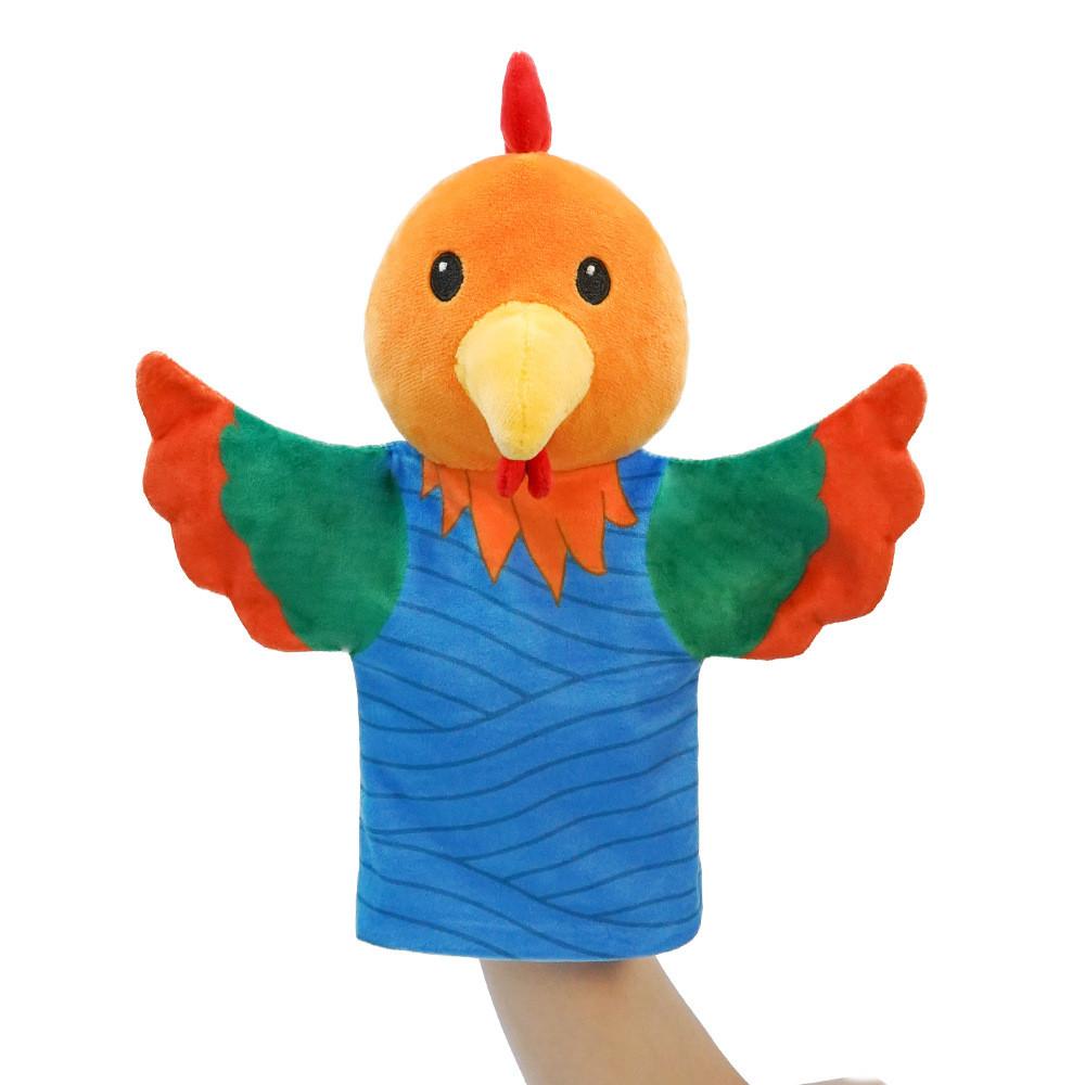 Hand Puppet Toy For Kids With Plush Animal Design Soft Watermelon Microfiber For Educational Play