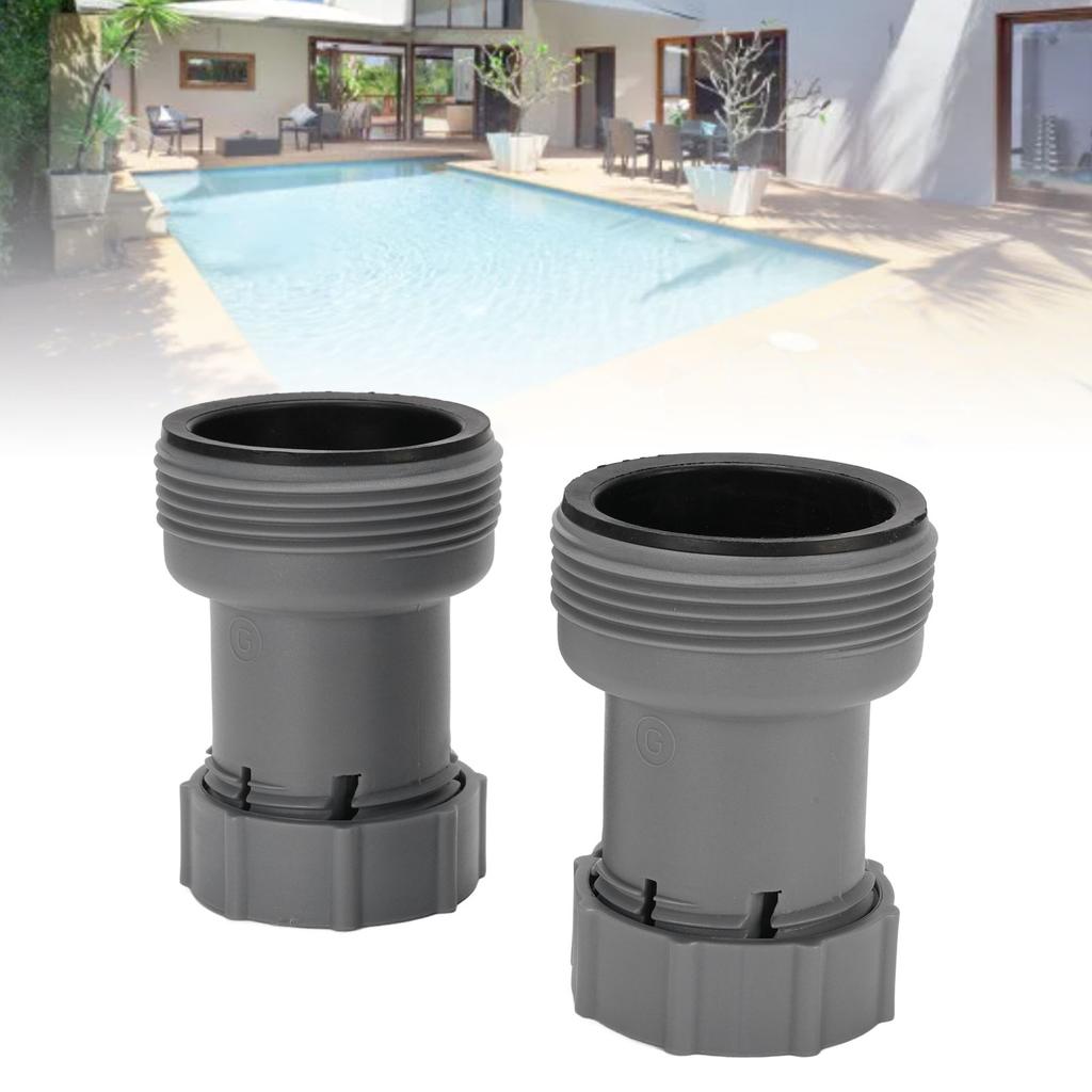 2 Stück Poolschlauchadapter 1,5 Zoll auf 1,25 Zoll Schlauchkonvertierungsadapter für Aufstellpool-Filterpumpe