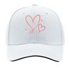Playful Double Heart Line Art Sandwich Baseball Cap Sun Cap Outdoor Workouts Hat