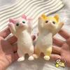 Brinquedo Squishy Fofo de Gato Flocking para Alívio de Estresse, Brinquedos Sensoriais Fidget Extra Grandes para Crianças Adultos Relaxamento da Ansiedade, Presente de Apertar