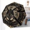 Viking Helmet Design Umbrella, Cute Umbrella with Cute Design, Portable 3-Fold Compact Umbrella for Men & Women, Valentine's Day Mother's Day Gift S50