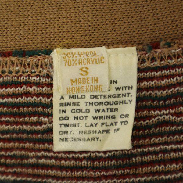 Overall Handle Long Sleeve Knit Cardigan S Brown Men's Used