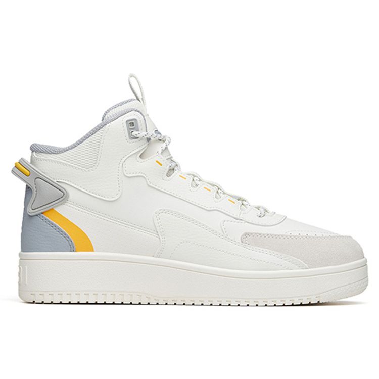 Anta Trendige Lässige Rutschfeste Robuste High-Top Skate Schuhe Herren Sneaker Weiß Grau 112148013R-4