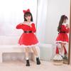Christmas Santa Dress with Fur Santa Claus Costume 140 [SAVE-Z] Children's Headband, Girls' (Size (Height 120-130cm))