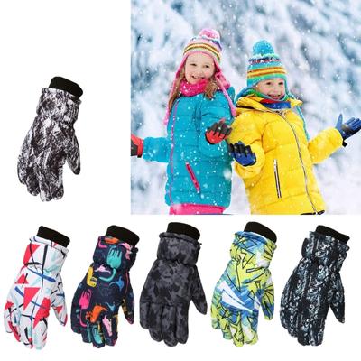 Ski Winter Non-slip Thicken Warm Outdoor Waterproof Children Ski Gloves Snow Mitten Warm Gloves