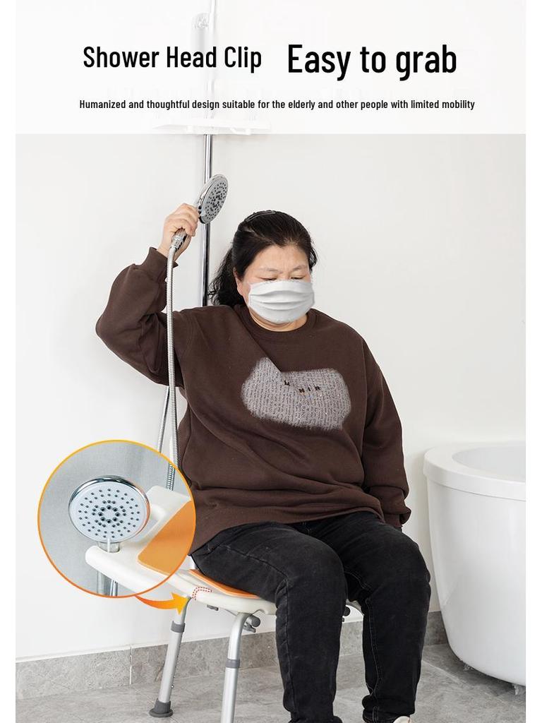 Rutschfester Aluminium-Bade-/Duschhocker für ältere Menschen & Schwangere