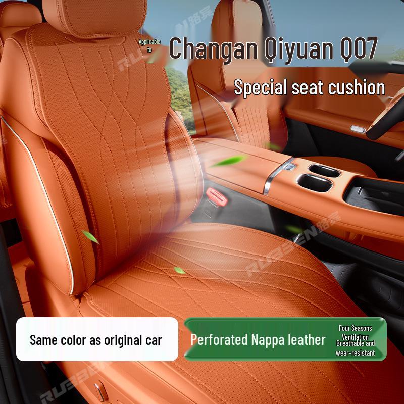 Lubin All-Season Breathable Car Seat Cover for Qiyuan Q07 - Ventilated Cushion Decor