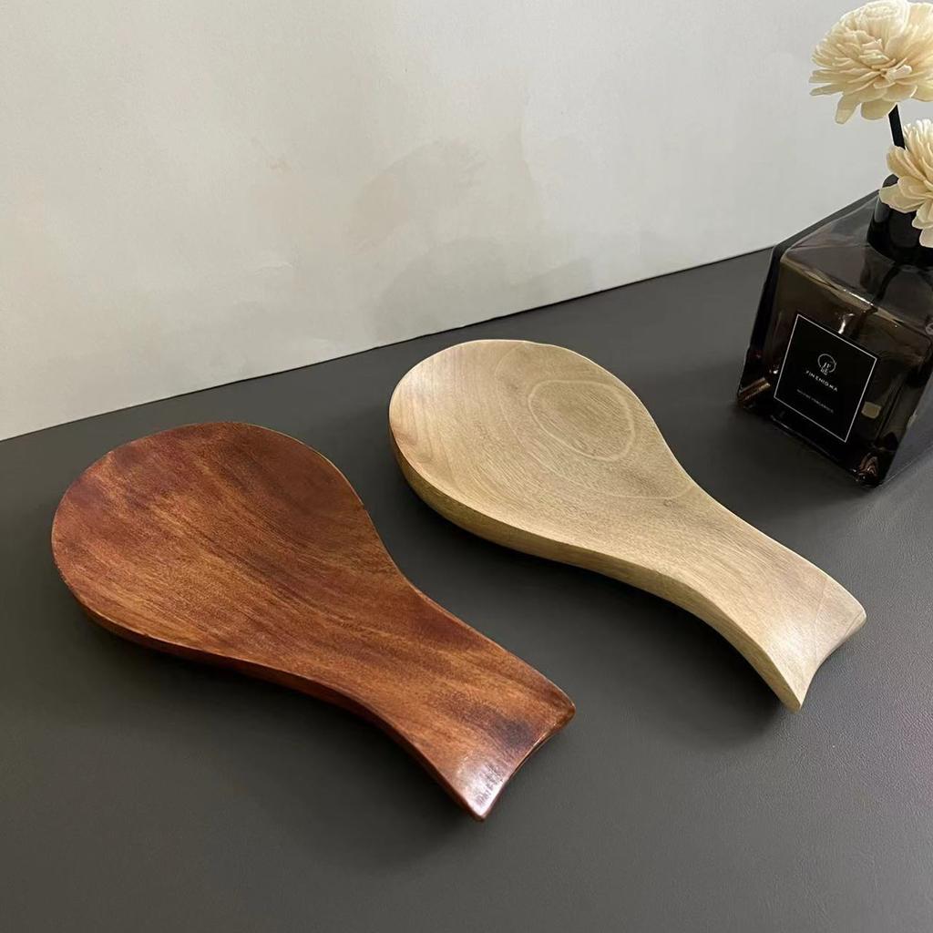 Compact Wooden Spoon Holder Minimalist Spatula Tray Creative Tableware Holder for Modern and Traditional Kitchens