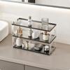 Tabletop Organizer with Acrylic Shelves Compact 3-Tier Storage Rack Long-Lasting