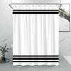 Tenda da Doccia alla Moda a Righe Grigie Motivo a Linee Semplici Moderne Casa Poliestere Stampato Tende da Doccia Arredamento Bagno Con Ganci