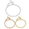 European & American Style Adjustable Titanium Steel Cross Bracelet for Women - Available In Three Colors, Laser Engraving Option