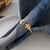 6PCS Modern Star Napkin Buckle Gold/Silver Table Napkin Holder Moon Napkin Rings  Table Setting