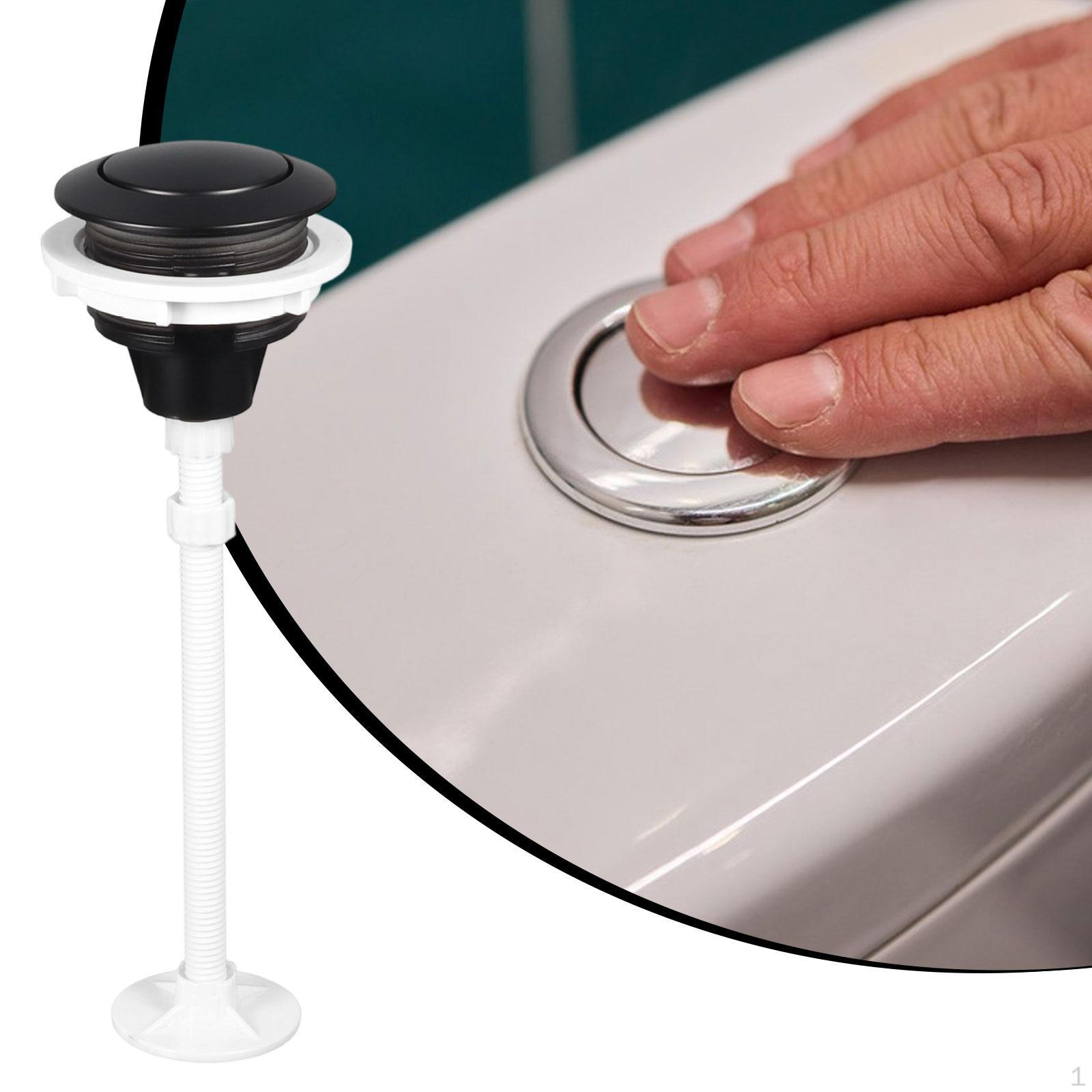 

Кнопка зливу для унітазу Легка установка Універсальна, Кругла, Кнопка для бачка з одним натисканням, Запасні частини чорний