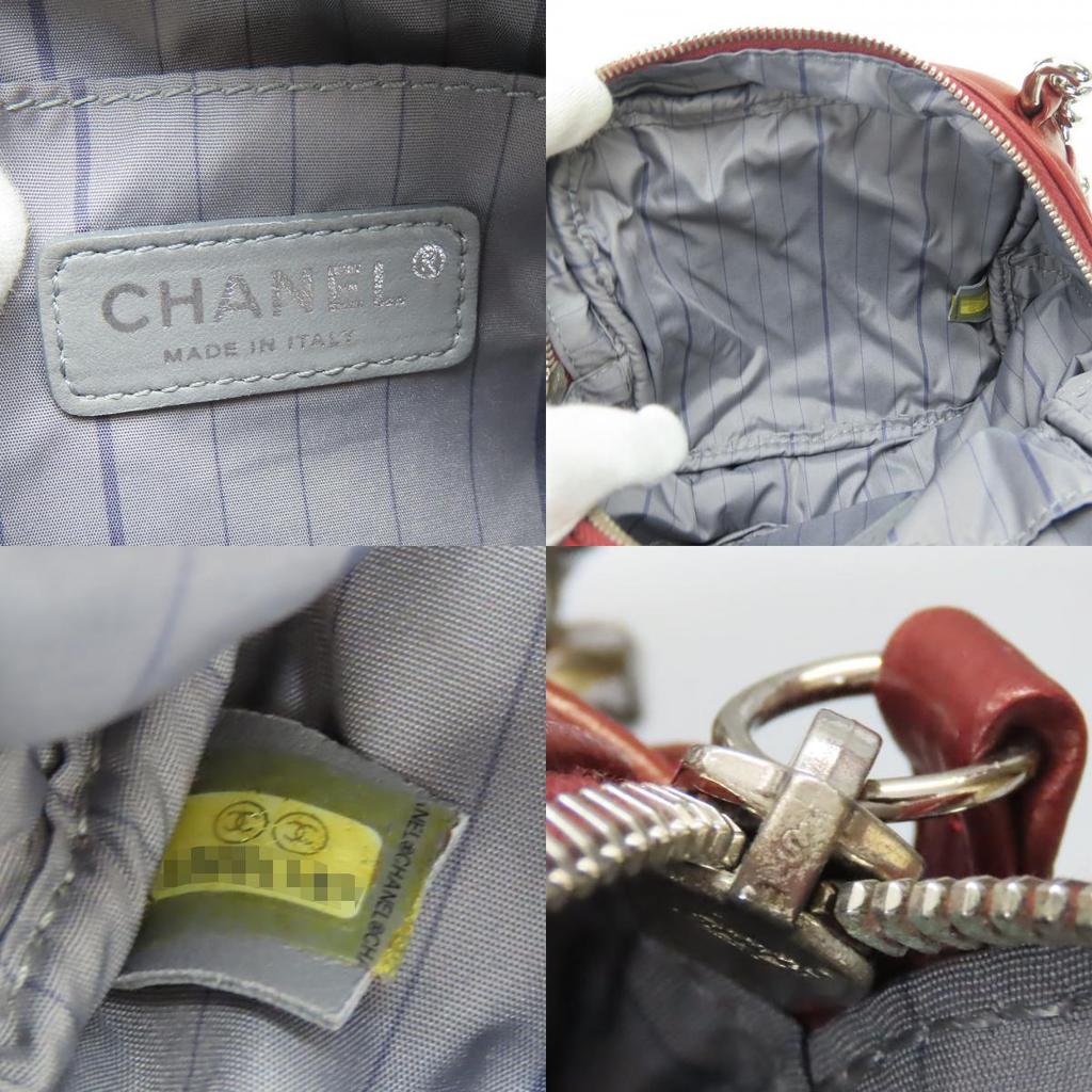 Used CHANEL Shoulder Bag Quilting COCO Mark Lambskin Bordeaux Chain Handbag