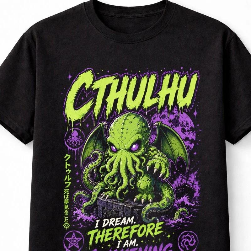Cthulhu Lovecraft Cosmic Horror Monster Gothic Graphic Unisex TShirt S