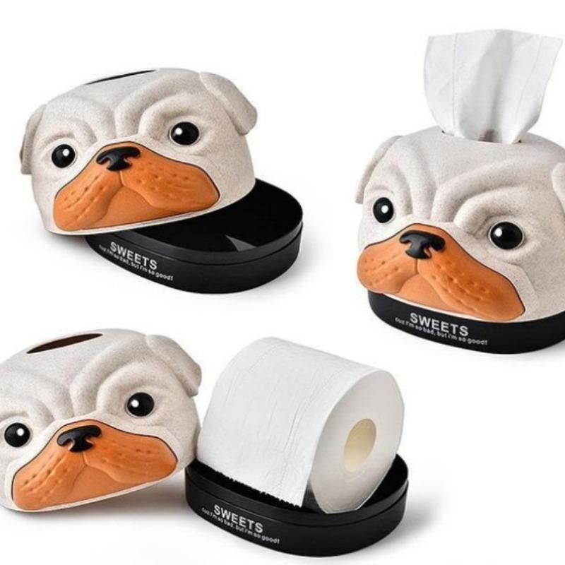Lovely Dog Creative Minimalist Paper Towel Holder Adorable Cartoon Tissue Box Ideal For Living Rooms Coffee Tables And Dorm Rooms
