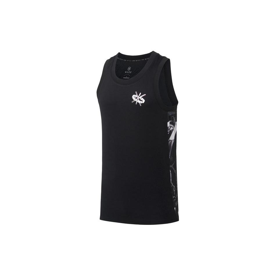 Li Ning Basketball Jerseys Men s Black Moderate Camisole AAYS079-1 XXL