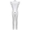 Girls Metallic Gloss Alien Cosplay Jumpsuit Ruffled Flying Sleeve Patchwork Back Invisible Zipper Leotard