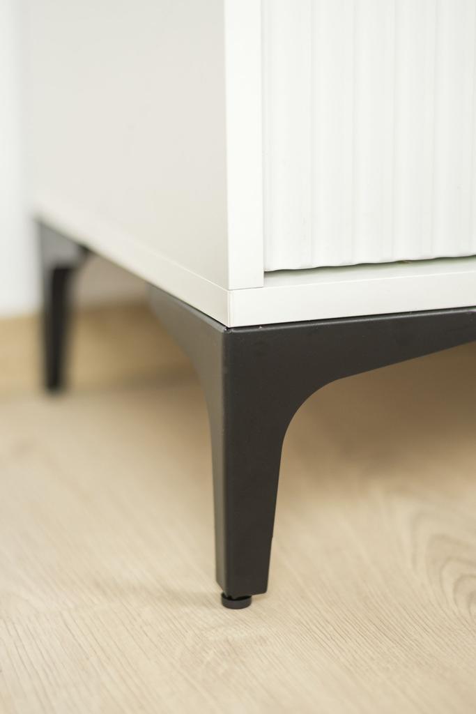 Set of 4 Furniture Legs Anchor Black Matte Height 13 Cm