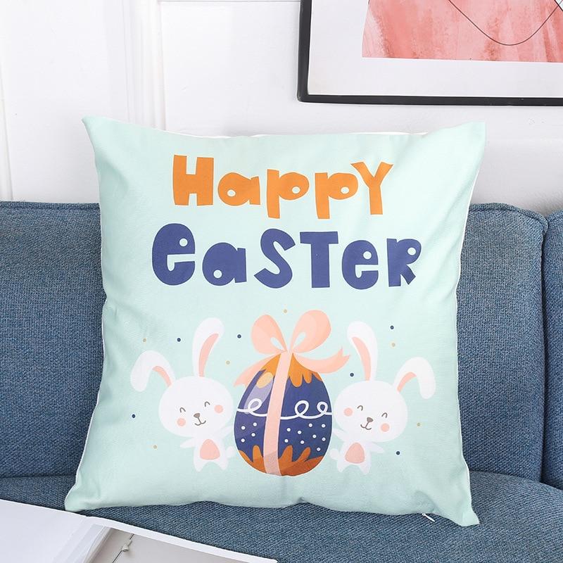 

Наволочка для украшения дома, наволочка с принтом счастливой Пасхи, милый кролик, яйцо, наволочка для гостиной, дивана, наволочка 40x40cm