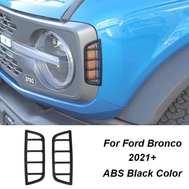 TESIN ABS Car Light Protection Cover For Ford Bronco  Up Taillight Headlight Turn Signals High Brake Lamp Hoods
