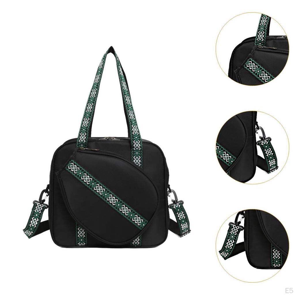 Pickleball Tasche Tennisschläger Schulter mit Riemen Große Sport Handtasche Tote für 2
