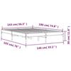 VidaXL Bed Frames Sonoma Grey 140x190 Cm Engineered Wood and Metal, Bed, Guest Bed, Double Bed, Bedroom Furniture 845039