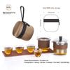 IKE Portable Glass Tea Set with Travel Bag