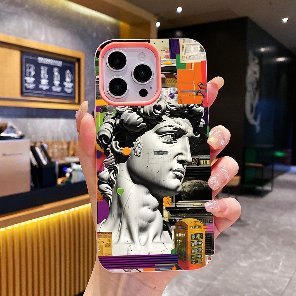 

Graffiti Art Jelly Double layer Pink Mobile Phone Case for iPhone 17 16 15 14 13 12 11 Air Pro Max Plus Protective iPhone 16 Pro