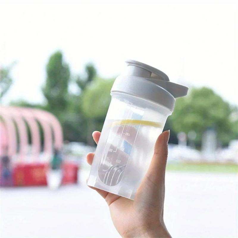 300ml Water Bottle Leak Proof Sports Plastic Bottles Portable Fitness Shaker Cup Handheld Outdoor Water Cup Milk Shake Mixing Cup