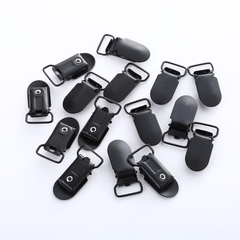 10 st Hängselklämmor Anknäbbspännen för Hängselbyxor Metallremfästen Klämma för Olika Remmar Axelremspännen
