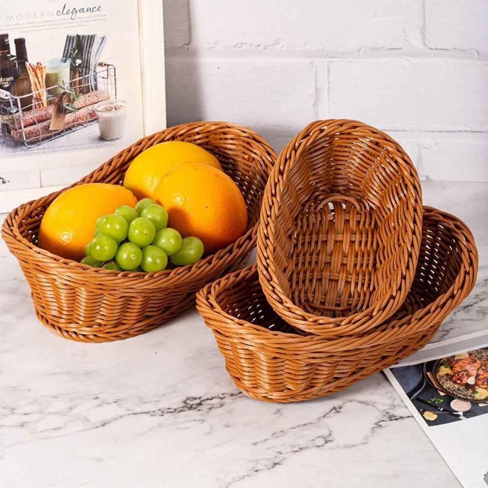 Plastic Storage Basket Creative Pastry Plate Desktop Ornament Desktop Clutter Box  Tabletop