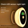 Smart Home Night Light Can Touch Rota Light Sensing Bedroom Bedside Lamp Time Temperature Display Led Human Body Induction Lamp