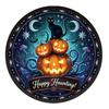 Festive Halloween Decorations LED Glowing Hanging Decor, Acrylic Window Ornament with Light, Spooky Ambiance Sign for Door Wall Haunted House,