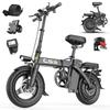 GS3 Black 250W Motor power+48V15AH Detachable Battery 14 Inch Tire Foldable Frame Maximum Speed 25KM/H City Electric Bicycle