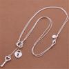 High-quality   Copper Luxury Key Love Heart Chain Necklace For Women Wedding Fashion Versatile Jewelry Couple Gifts