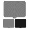 Silicone Kitchen Drain Mat Anti-Slip Insulated Countertop Protective Pad High-Temperature Resistant Slope Draining Mat for Fun Function