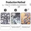 3D Pearl Painting Kit Dragon Design Frameless DIY Bead Art Canvas Leisure Handmade Craft for Bedroom Wall Decor